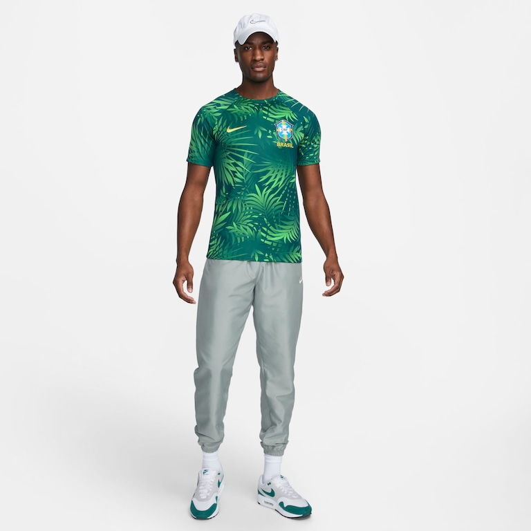 Camiseta Nike Brasil Pré-Jogo Masculina - Foto 7