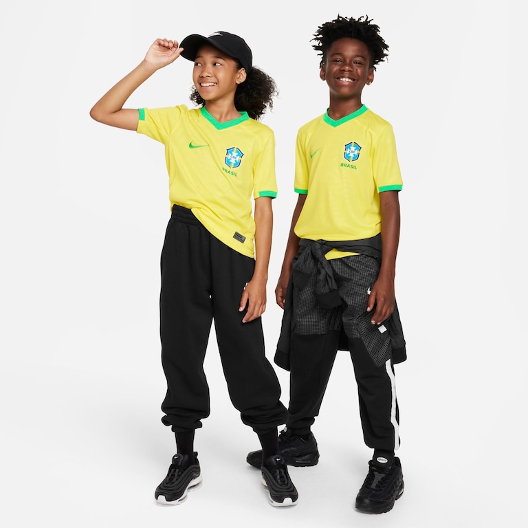 Camisa Nike Brasil I 2023/24 Torcedor Pro Infantil - Foto 5