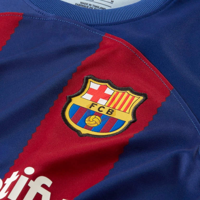 Camisa Nike Barcelona I 2023/24 Torcedor Pro Infantil - Foto 8
