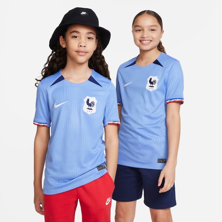 Camisa Nike França I 2023/24 Torcedor Pro Infantil - Foto 1