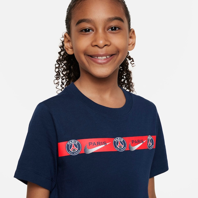 Camiseta Nike Paris Saint-Germain Infantil - Foto 3