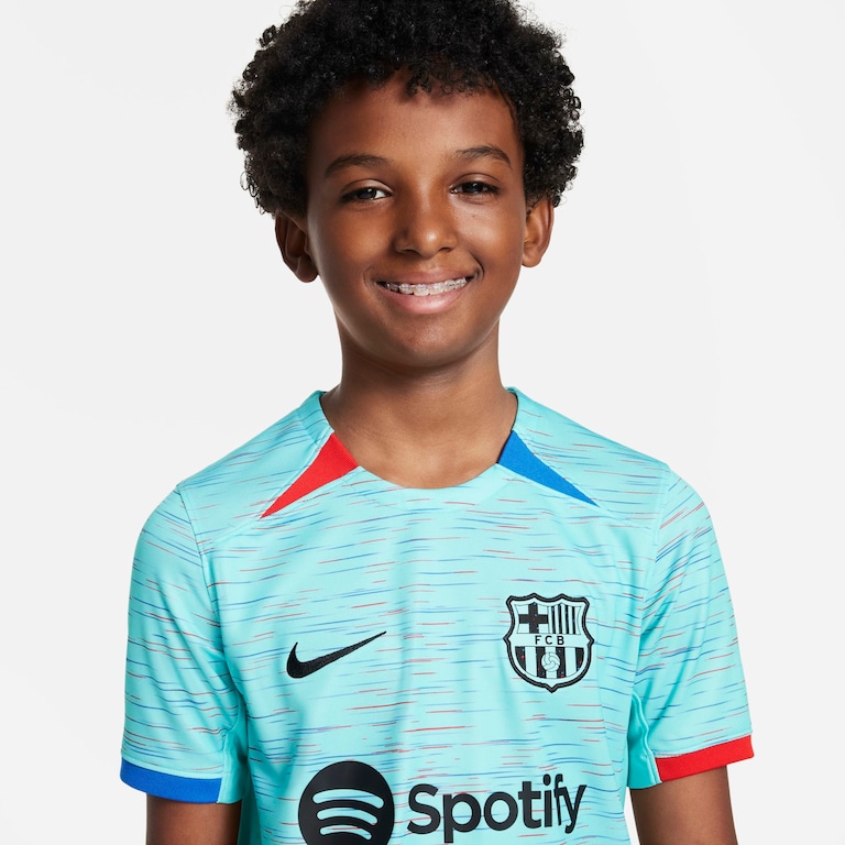 Camisa Nike Barcelona III 2022/23 Torcedor Pro Infantil - Foto 3