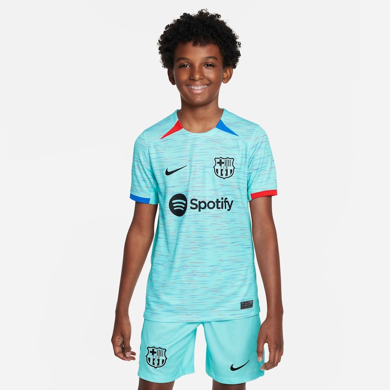 Camisa Nike Barcelona III 2022/23 Torcedor Pro Infantil - Foto 1