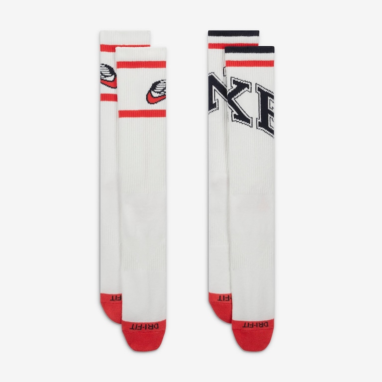 Meia Nike Everyday Plus Cush Crew (2 Pares) Unissex - Foto 2