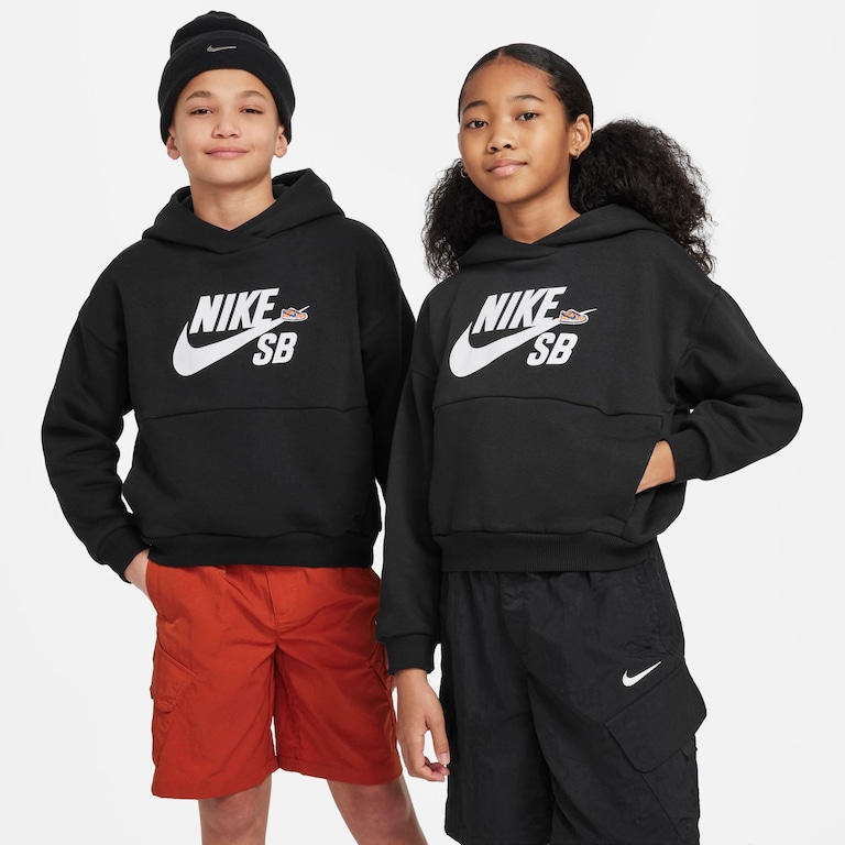 Blusão Nike SB Icon Fleece EasyOn Infantil - Foto 1