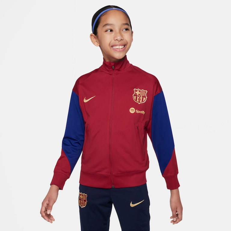 Agasalho Nike Barcelona Strike Infantil - Foto 3