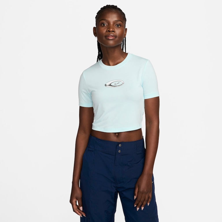 Camiseta Nike Sportswear Cropped Slim Feminina - Foto 1