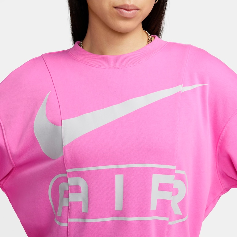 Blusão Nike Air Fleece Crew Feminino - Foto 4