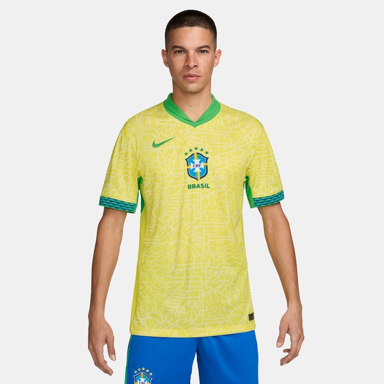 Camisa Nike Brasil I 2024/25 Torcedor Pro Masculina - Foto 1