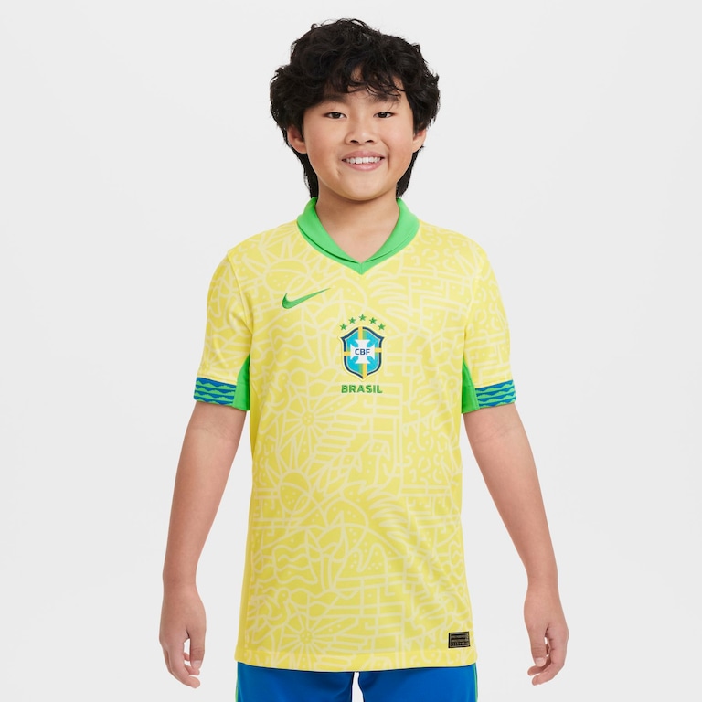 Camisa Nike Brasil I 2024/25 Torcedor Pro Infantil - Foto 1