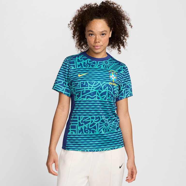 Camiseta Nike Brasil Pré Jogo Dri-FIT Academy Pro Feminina - Foto 1