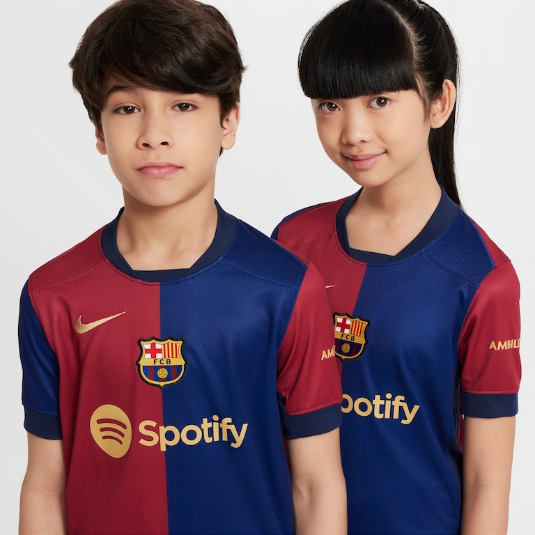 Camisa Nike Barcelona I 2024/25 Torcedor Pro Infantil - Foto 3