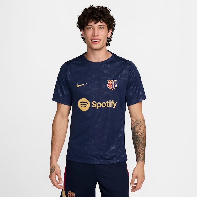 Camiseta Nike Barcelona Academy Pro Masculina Pre Match - Foto 1