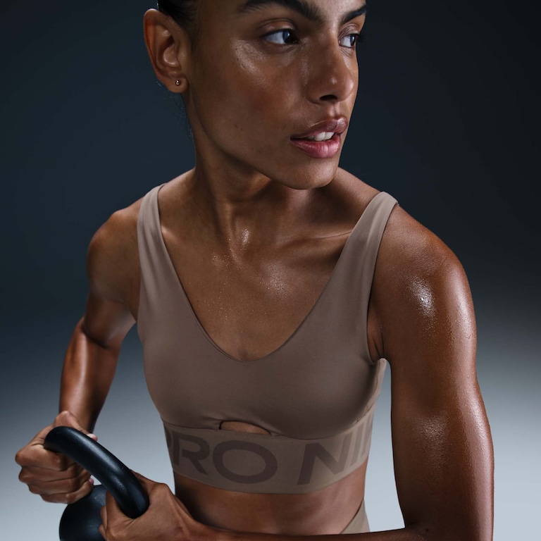 Top Nike Pro Indy Plunge Feminino - Foto 1