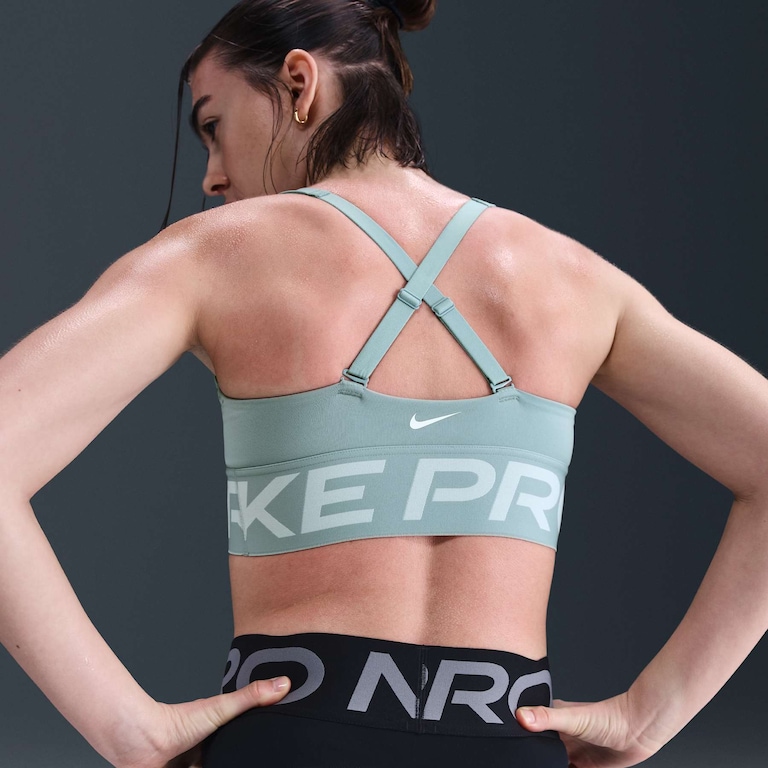 Top Nike Pro Indy Plunge Feminino - Foto 6