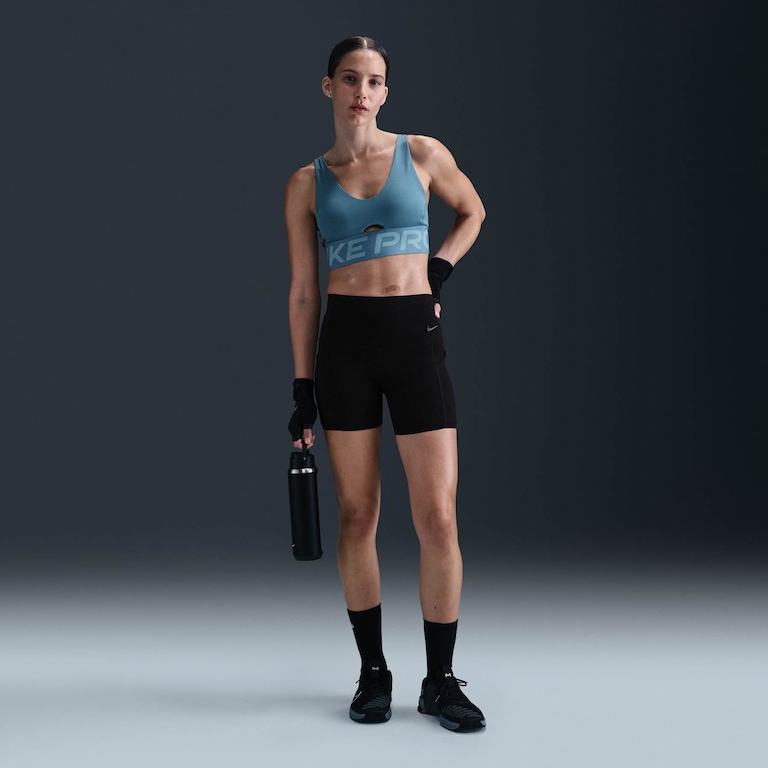 Top Nike Pro Indy Plunge Feminino - Foto 4