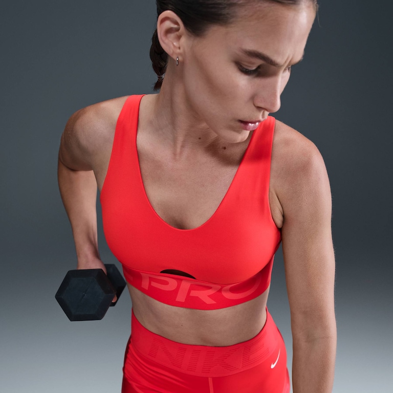 Top Nike Pro Indy Plunge Feminino - Foto 3