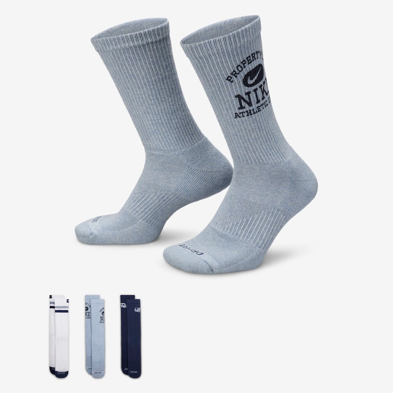 Meias Nike Everyday Plus (3 Pares) Unissex - Foto 1