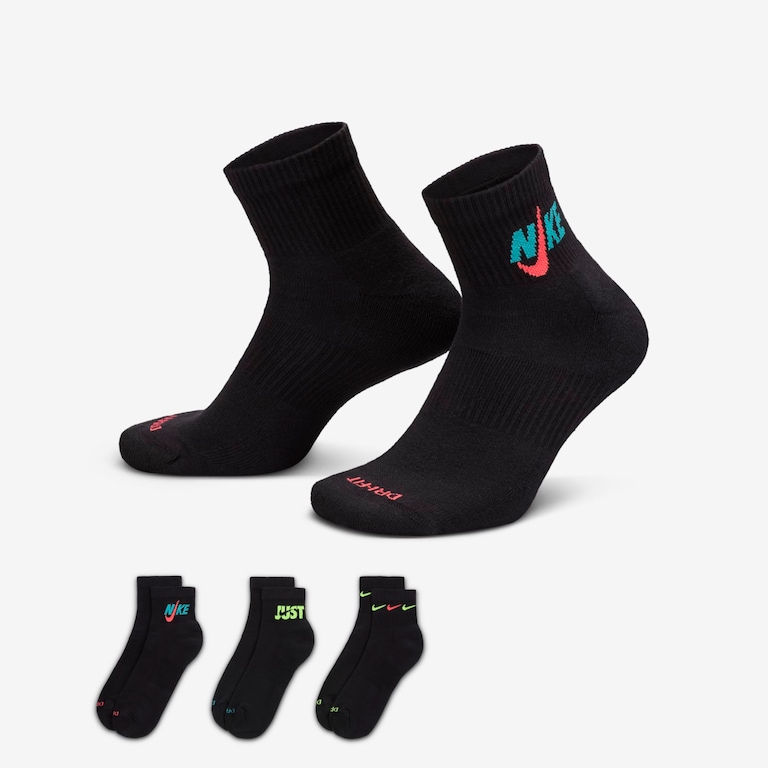 Meias Nike Everyday Cushion (3 pares) Unissex - Foto 1