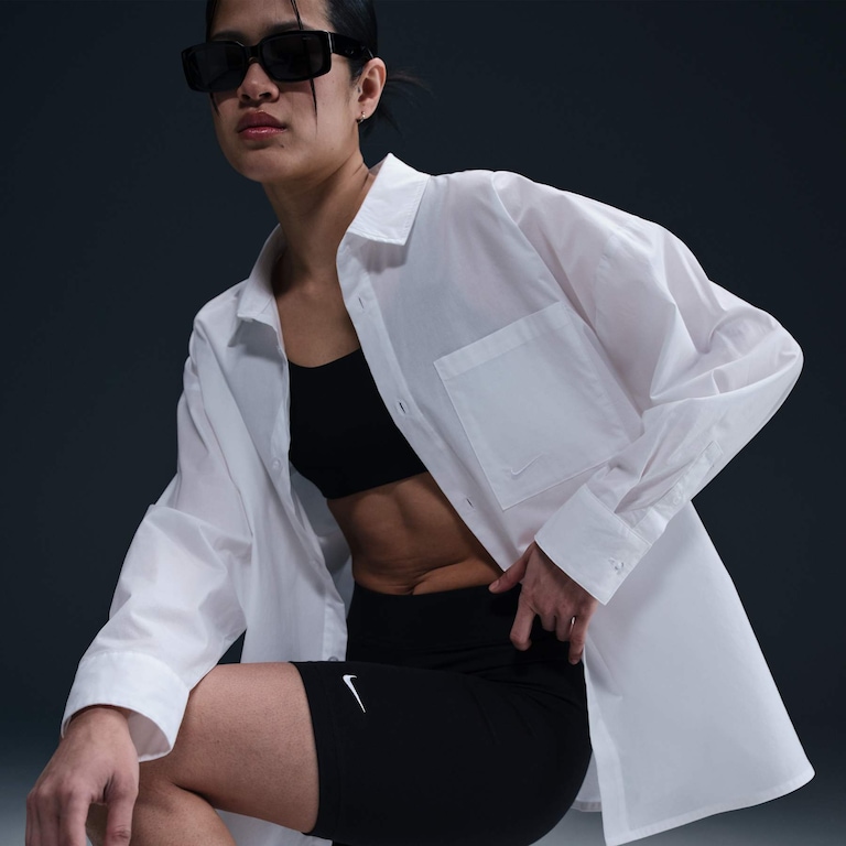 Camisa Nike Sportswear Chill Poplin Feminina - Foto 3
