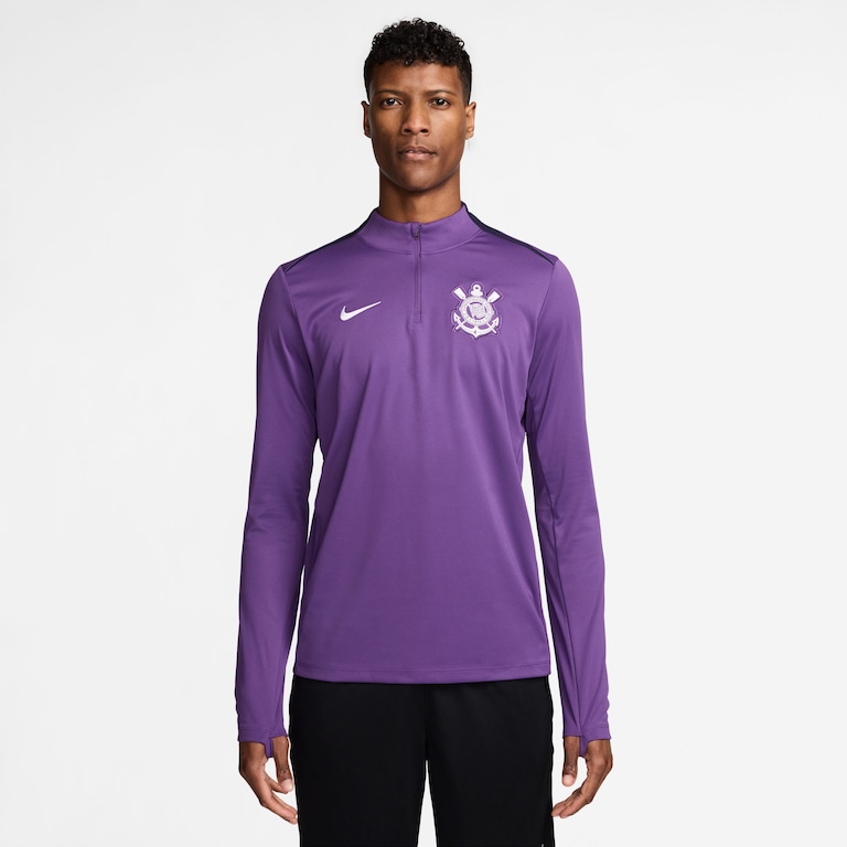 Camisa Manga Longa Nike Corinthians Treino 2025 Masculina - Foto 1