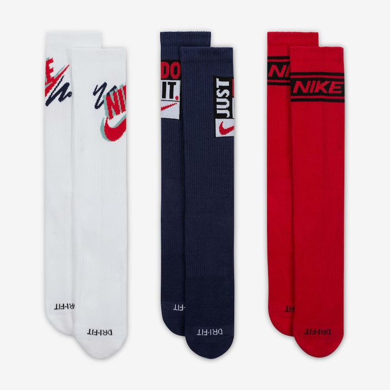 Meias Nike Everyday Plus (3 Pares) Unissex - Foto 2