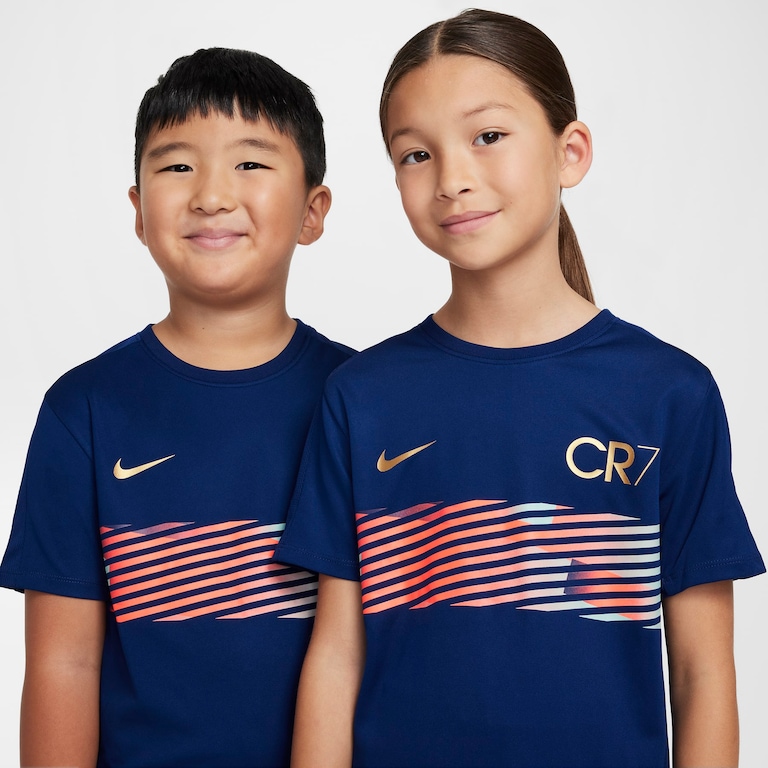 Camiseta Nike Dri-FIT CR7 Academy Infantil - Foto 3