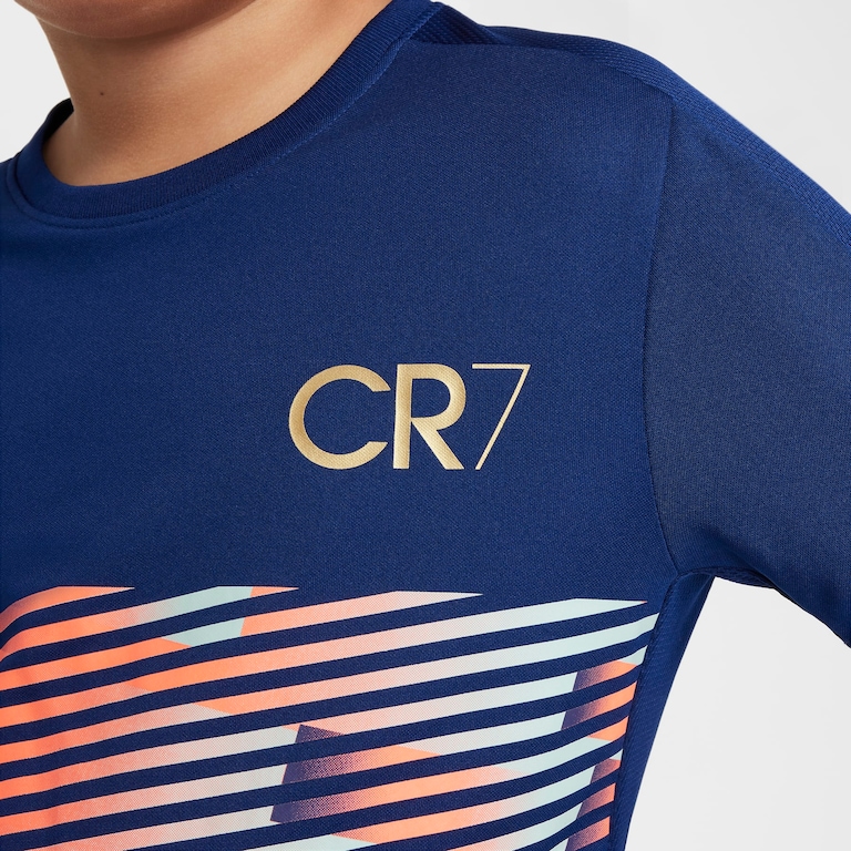Camiseta Nike Dri-FIT CR7 Academy Infantil - Foto 4