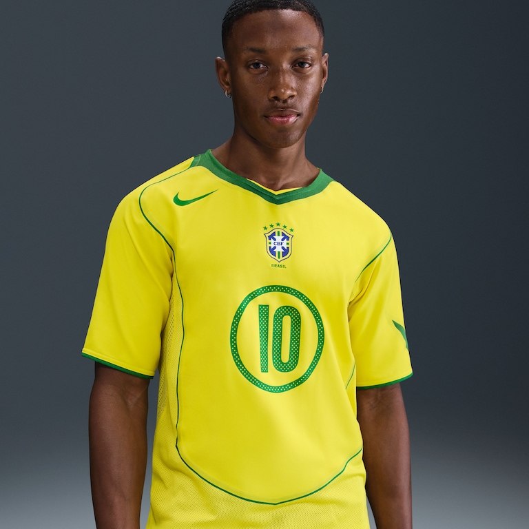 Camisa Brasil Nike Reedição Total 90 Ronaldinho Masculina - Foto 1