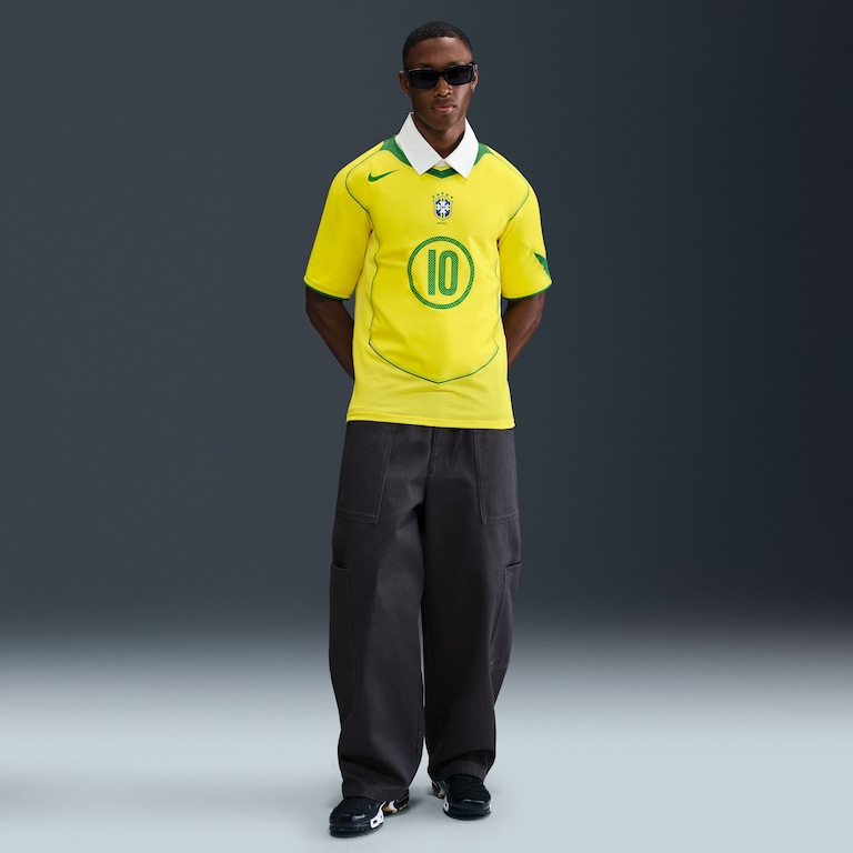 Camisa Brasil Nike Reedição Total 90 Ronaldinho Masculina - Foto 8