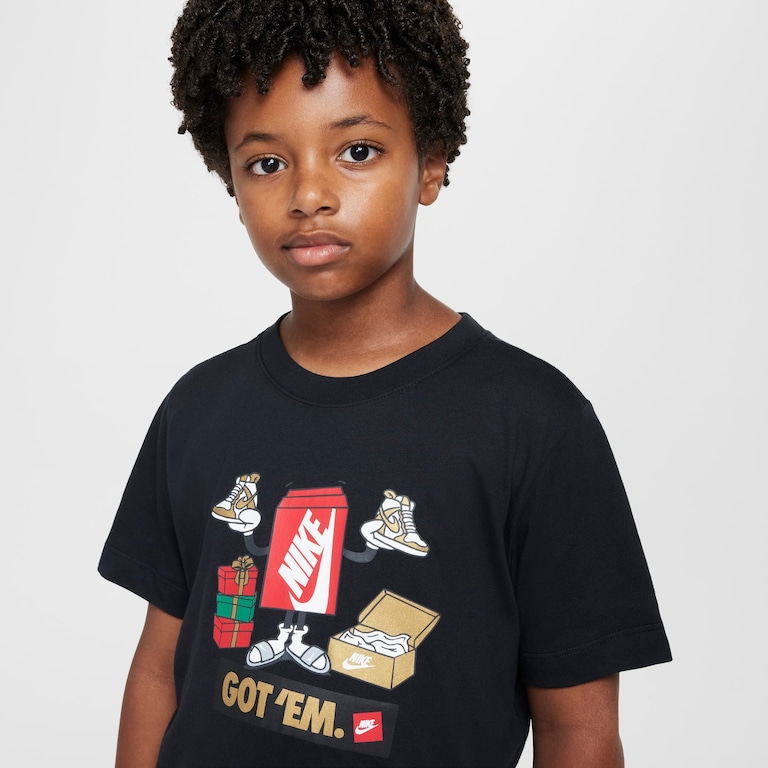 Camiseta Nike Sportswear Boxy Got 'Em Infantil - Foto 3