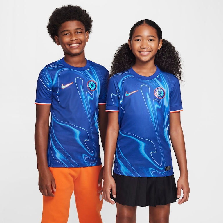 Camisa Nike Chelsea I 2024/25 Torcedor Pro Infantil - Foto 1