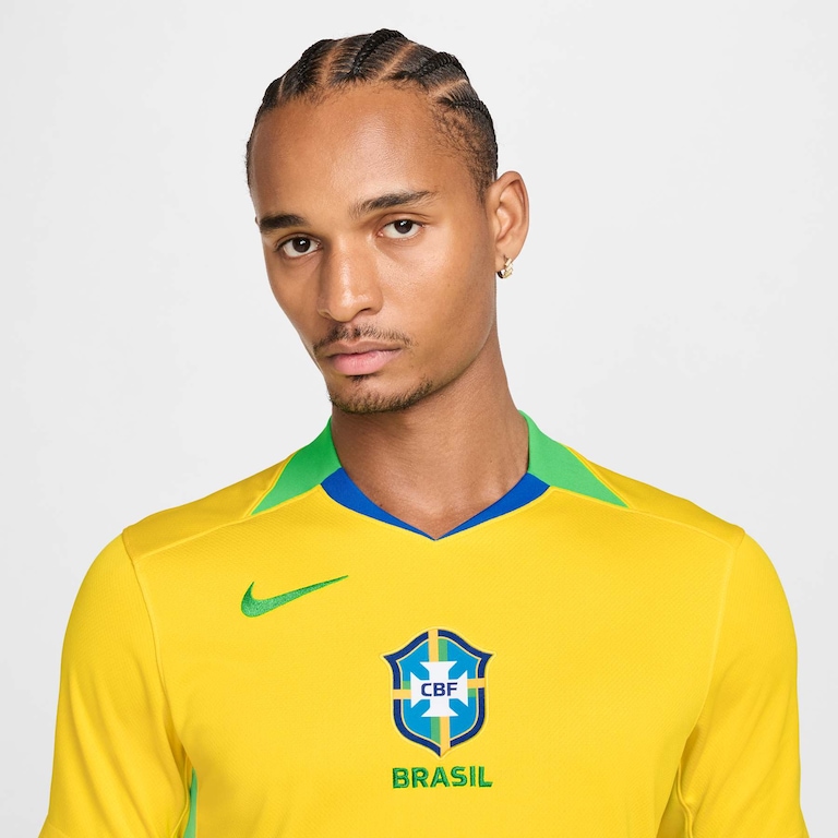 Camisa Nike Brasil I 2025/26 Torcedor Pro Masculina - Foto 3