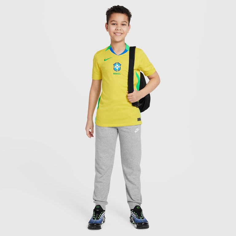 Camisa Nike Brasil I 2025/26 Torcedor Pro Infantil - Foto 8