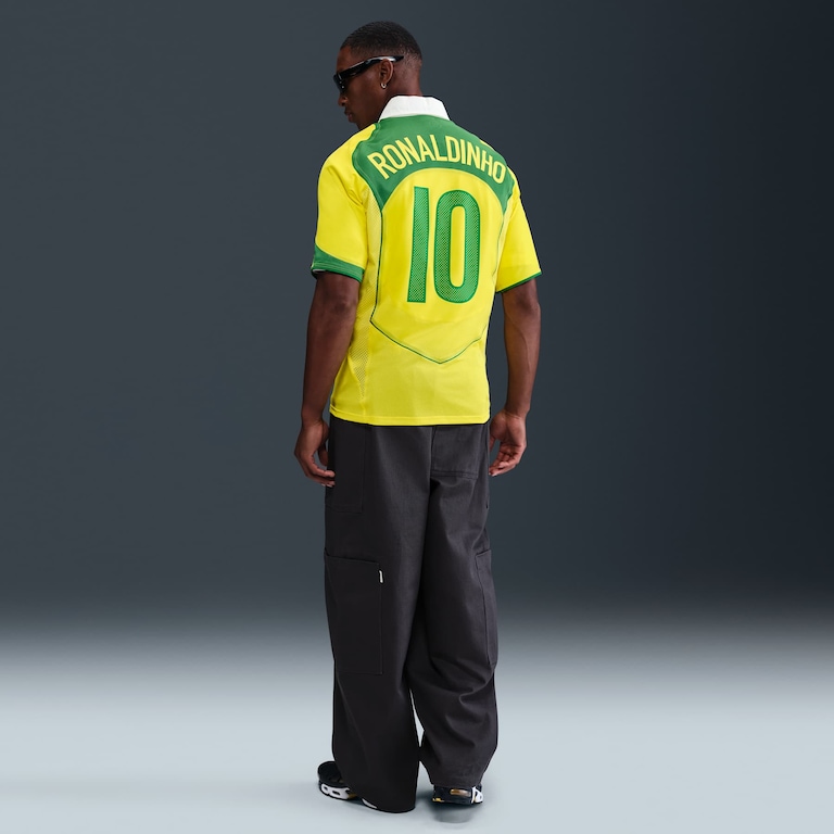 Camisa Brasil Nike Reedição Total 90 Ronaldinho Masculina - Foto 5