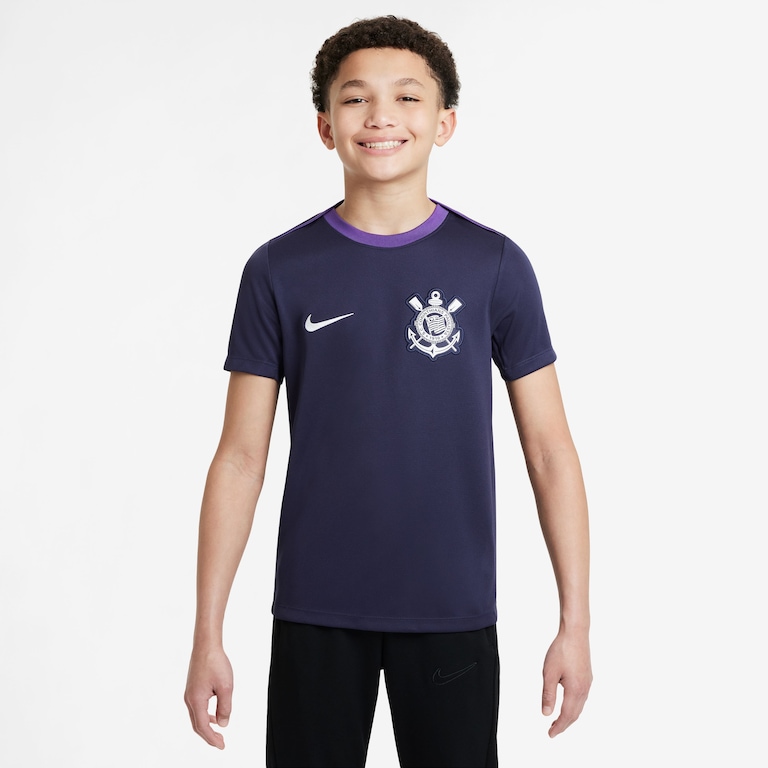 Camisa Nike Corinthians Treino 2025 Infantil - Foto 1