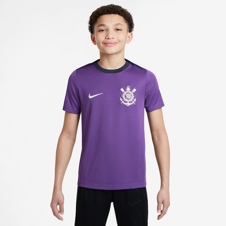Camisa Nike Corinthians Treino 2025 Infantil - Foto 1