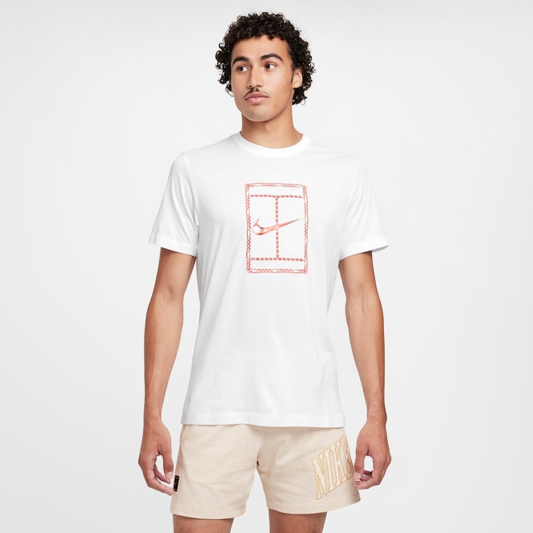 Camiseta NikeCourt Dri-FIT Heritage Masculina - Foto 1