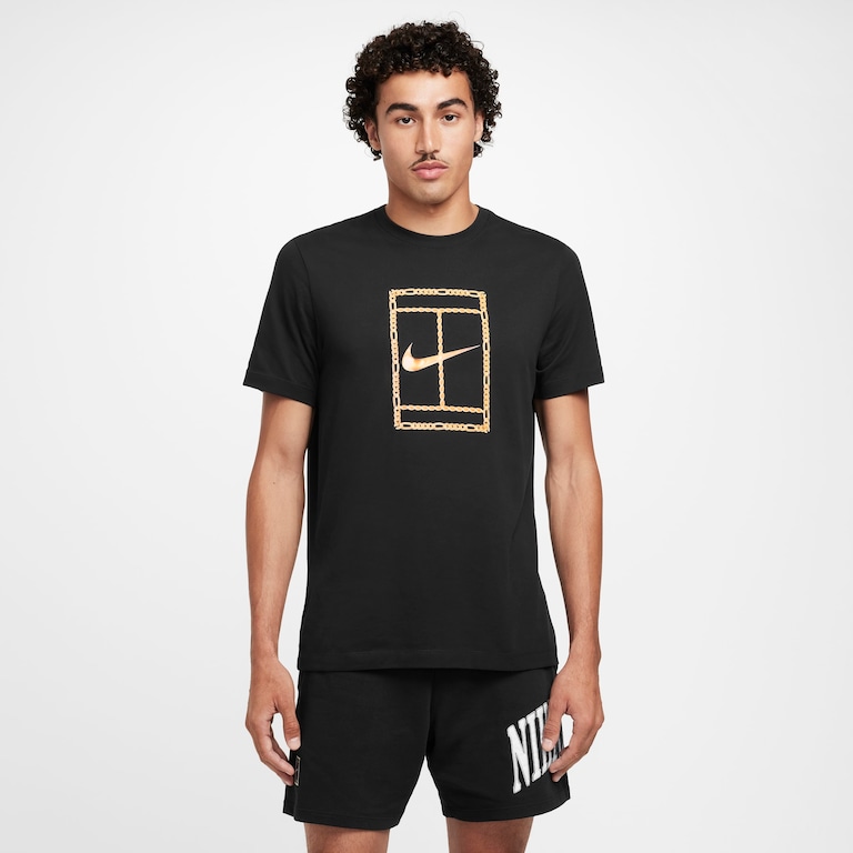 Camiseta NikeCourt Dri-FIT Heritage Masculina - Foto 1