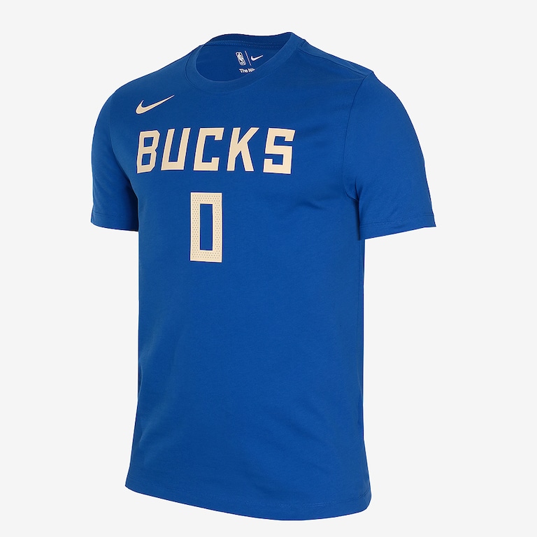 Camiseta Nike NBA Milwaukee Bucks City Edition Masculina - Foto 1