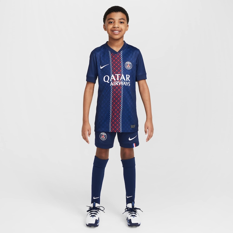 Camisa Nike Paris Saint-Germain I 2025/26 Torcedor Pro Infantil - Foto 9