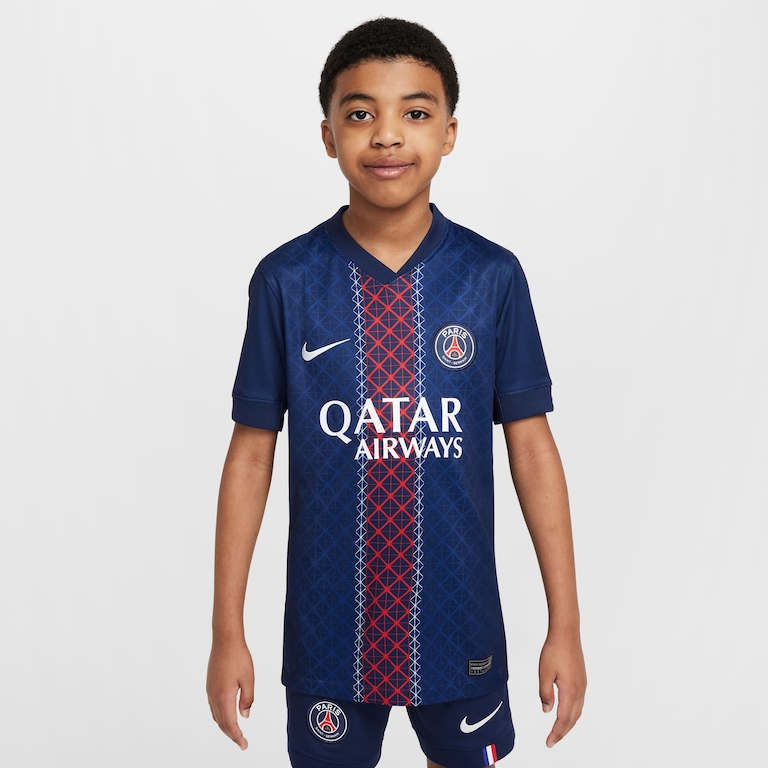 Camisa Nike Paris Saint-Germain I 2025/26 Torcedor Pro Infantil - Foto 1