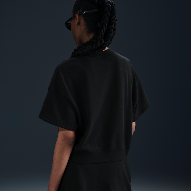 Camiseta Nike Sportswear Club Fleece Crew Feminina - Foto 2