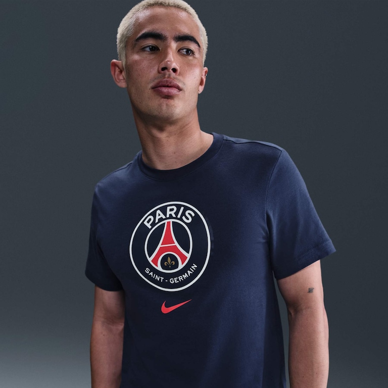 Camiseta Nike Paris Saint-Germain Crest Masculina - Foto 1