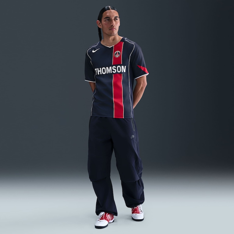 Camiseta Paris Saint-Germain Nike Reedição Total 90 Masculina - Foto 4