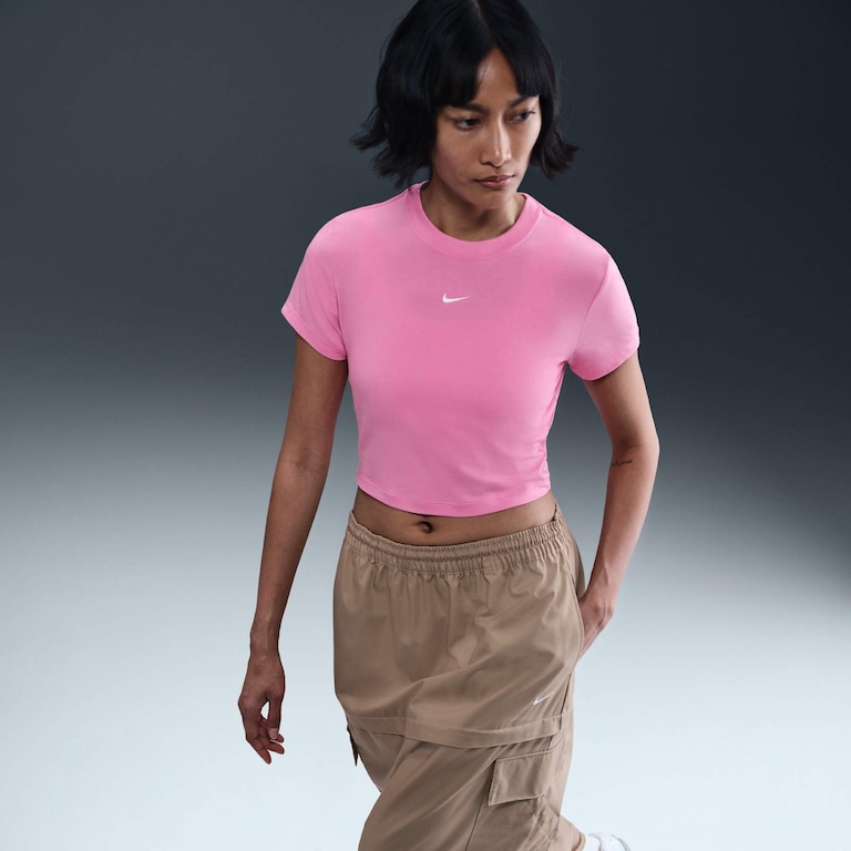 Camiseta Nike Sportswear Chill Knit Cropped Feminina - Foto 3