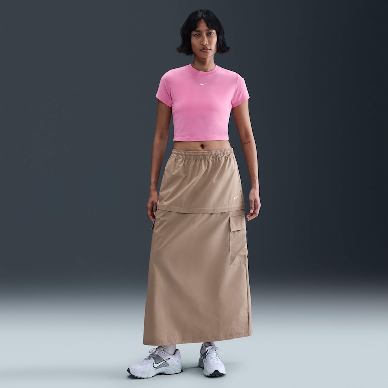 Camiseta Nike Sportswear Chill Knit Cropped Feminina - Foto 4