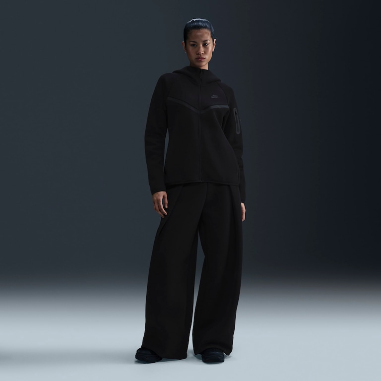 Jaqueta Nike Sportswear Fleece Windrunner Feminina - Foto 4