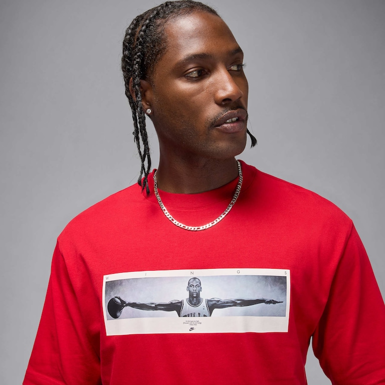 Camiseta Jordan Wings Photo Masculina - Foto 3