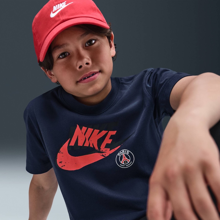 Camiseta Paris Saint-Germain Nike Futura Infantil - Foto 3